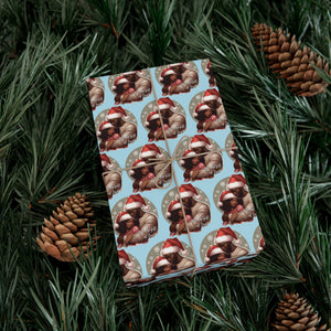 Holiday-Themed Gift Wrap Papers - "Give the Gift of Love" Design