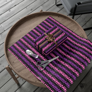 Modern Zigzag Gift Wrap Paper - Bold Black, Pink & Purple Patterns for All Occasions