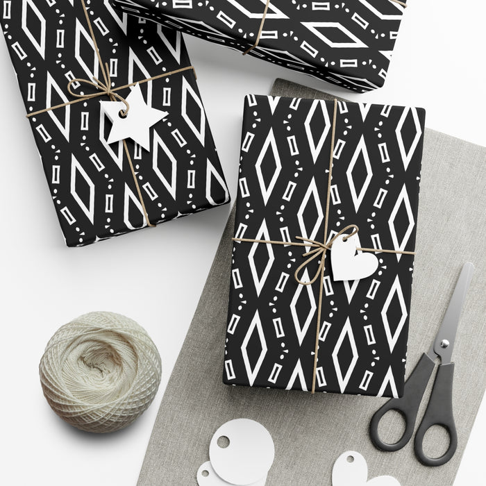 Modern Geometric Gift Wrap Papers - Stylish Black & White Wrapping Paper for All Occasions