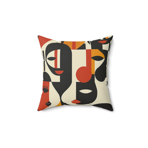 Modern Abstract Pillow Decor - Spun Polyester Square Cushion-Double Sided Design