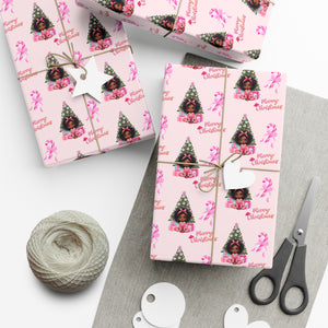 Festive Christmas Gift Wrap Papers - 'Merry Christmas' Design