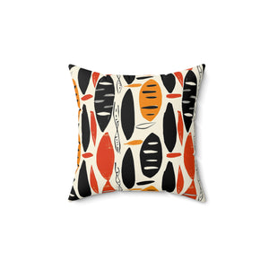 Modern Abstract Throw Pillow - Decorative Spun Polyester Cushion with Bold Patterns-Double Sided Design