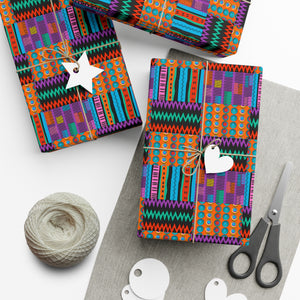 Vibrant Kente Patterned Gift Wrap Papers for Any Occasion | Colorful Wrapping Paper